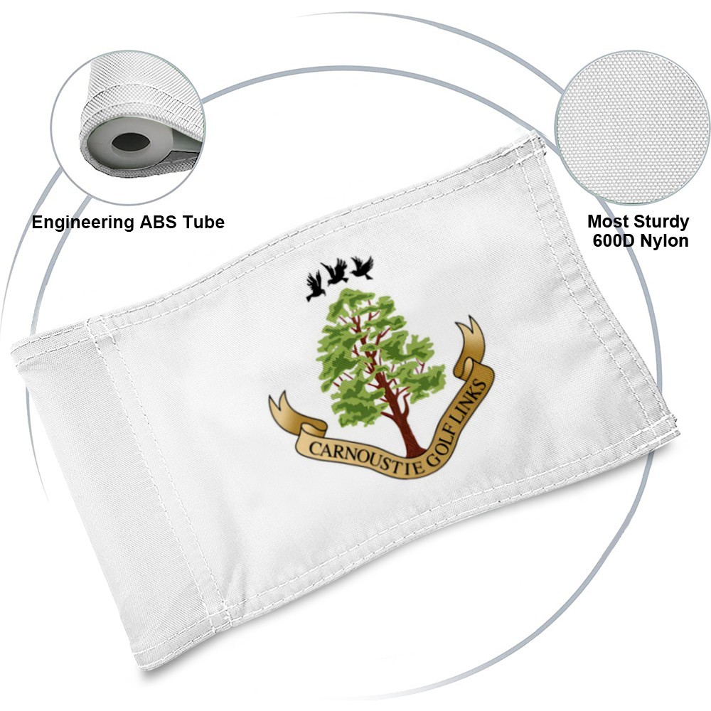 CARNOUSTIE GOLF LINKS PGA TOUR Golf Pin Regulation Tube Flag 13x20Inch