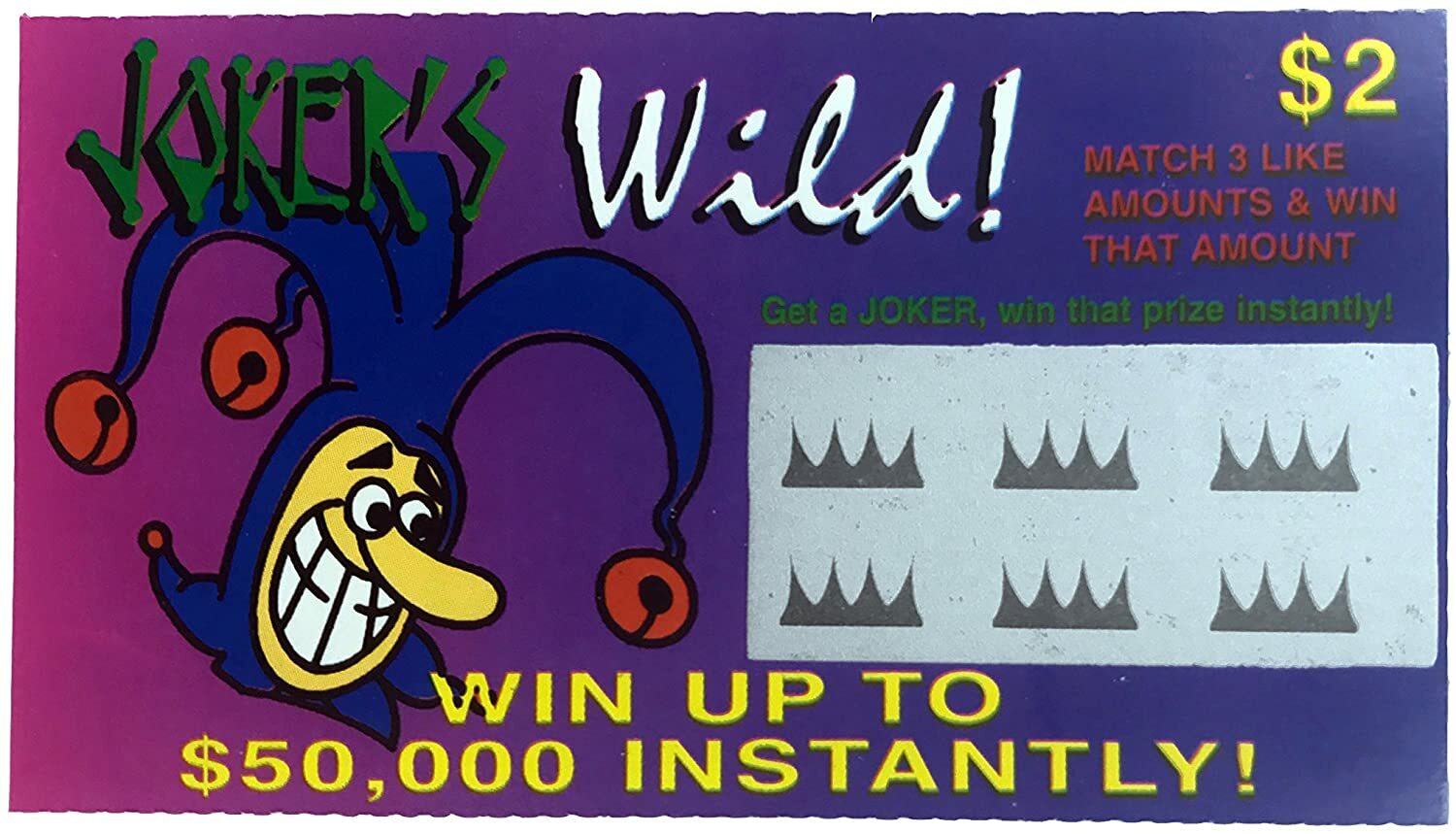 FAKE LOTTERY TICKETS- 100 TICKETS 6 Assorted Designs FREE SHIPPING USA SELLER