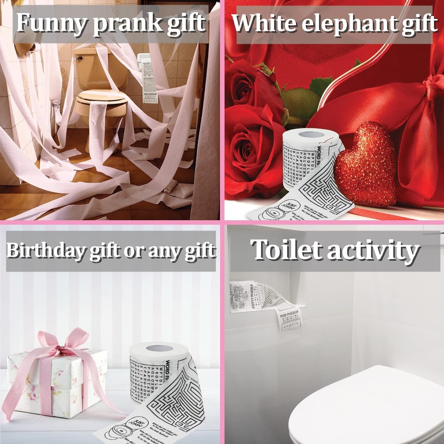 Novelty Toilet Paper Roll – Bathroom Tissue Roll – Funny Toilet Paper – Prank Gi