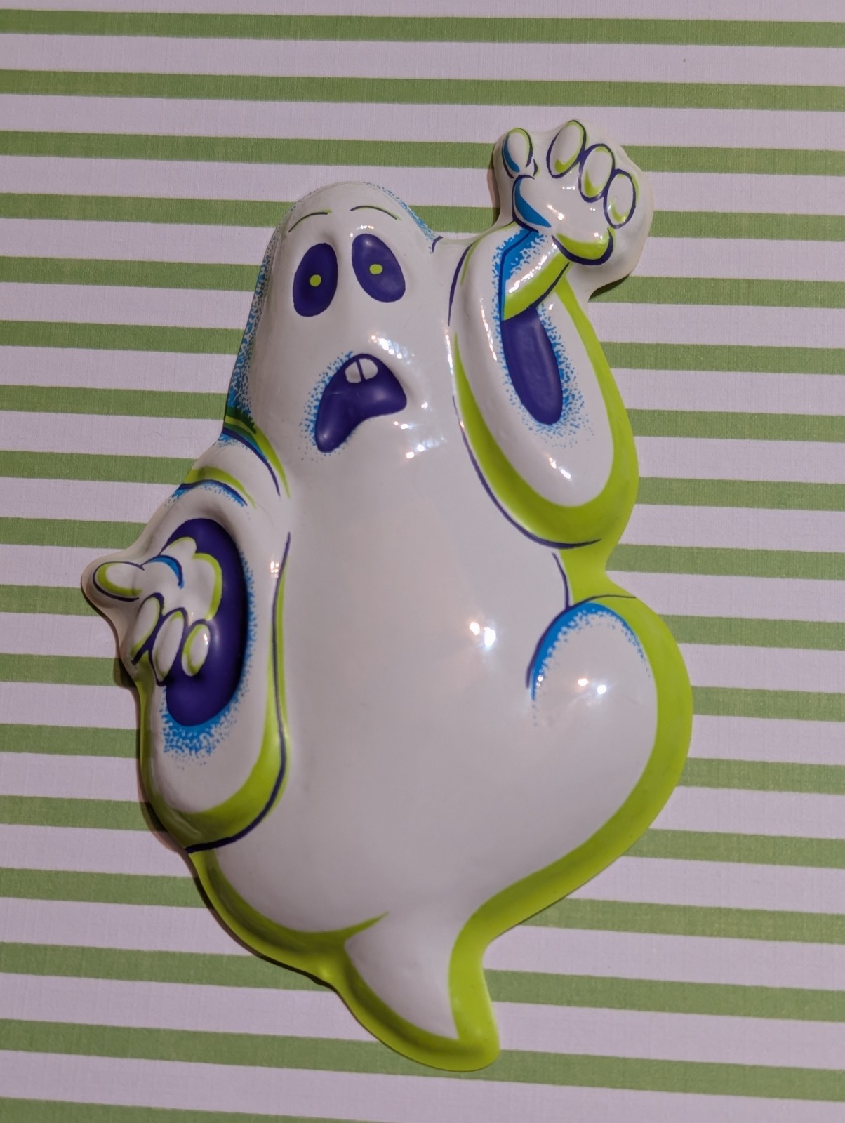 23 Vintage Halloween Cupcake Toppers Ghost Soft Plastic Pop Tops