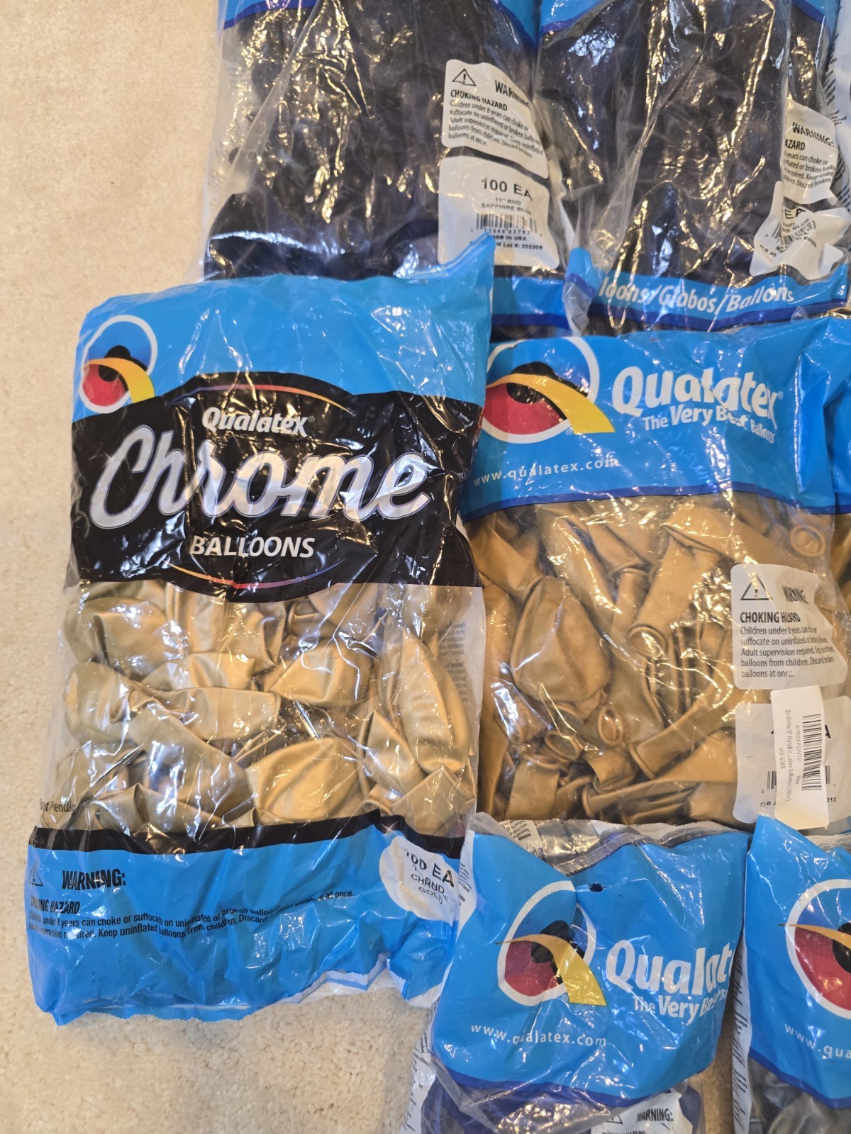 Qualatex Latex Balloons Lot Of 12 Packages New Sealed 1000+ Balloons