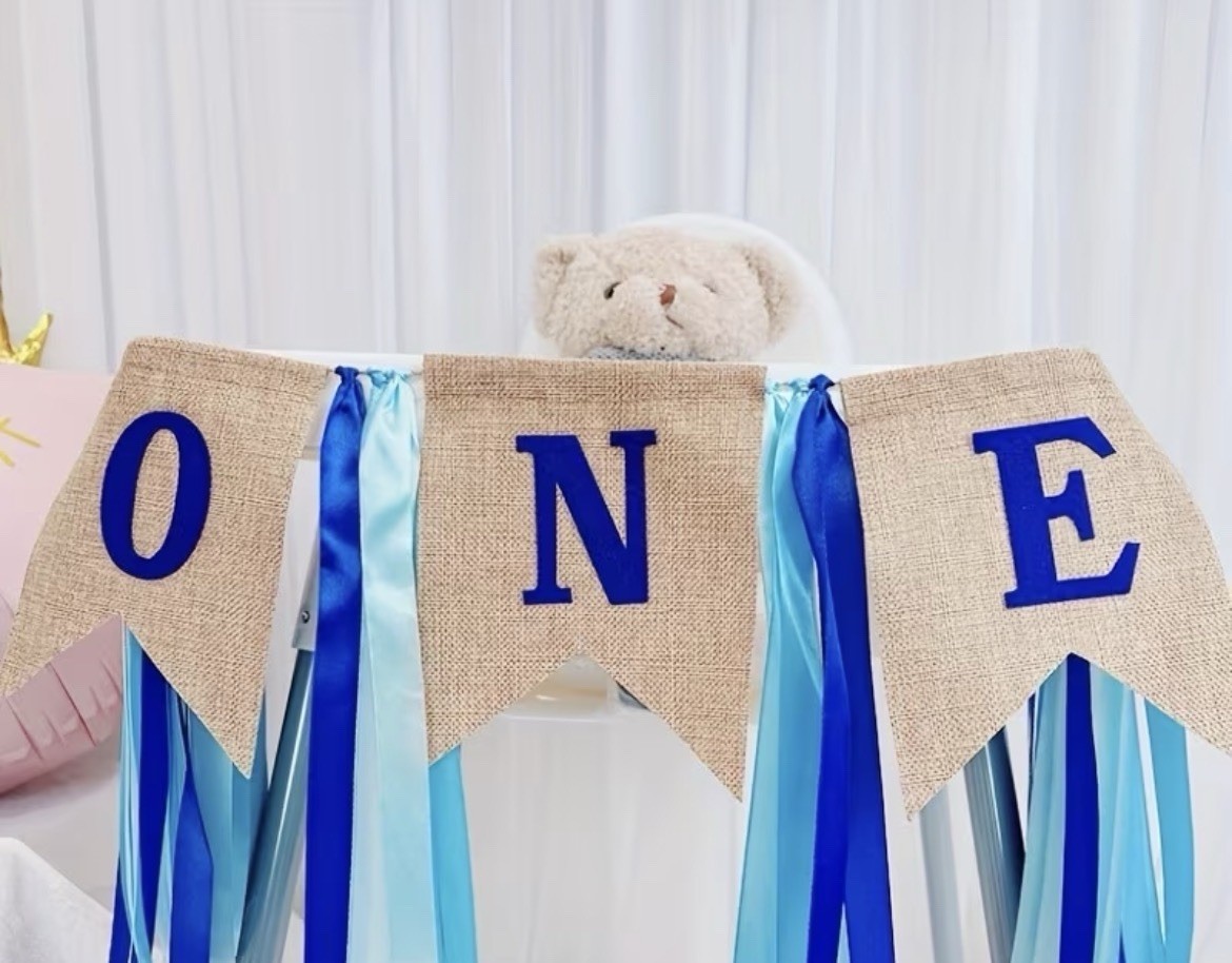 1pc 1st Birthday Boy Decorations ONE Banner