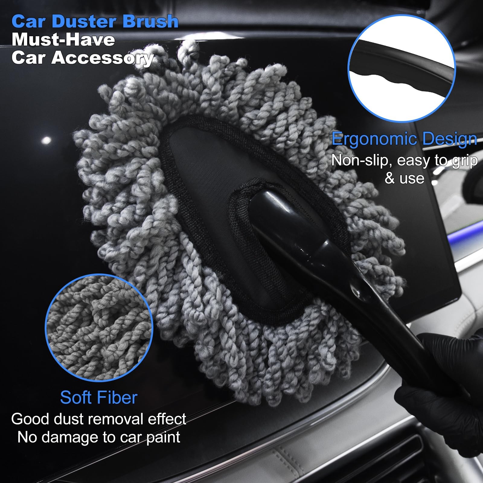10PCS Car Detailing Cleaning Kit Interior Cleaner, Car Detailing Brushes, Car Du