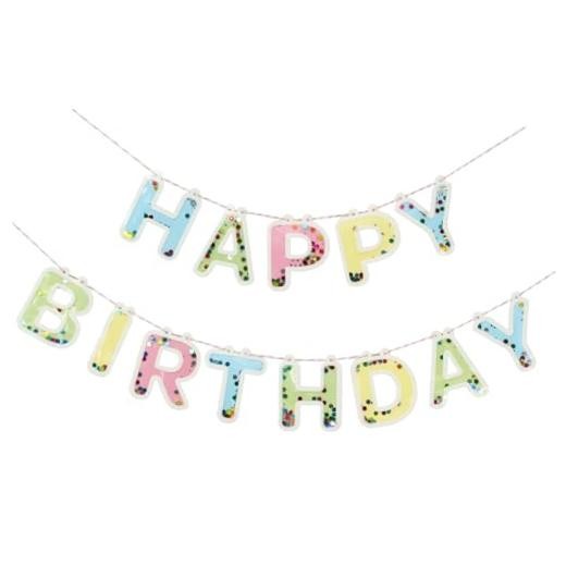 Happy Birthday Banner 6FT – Premium Gold Foil Sequins Happy Birthday Sign for