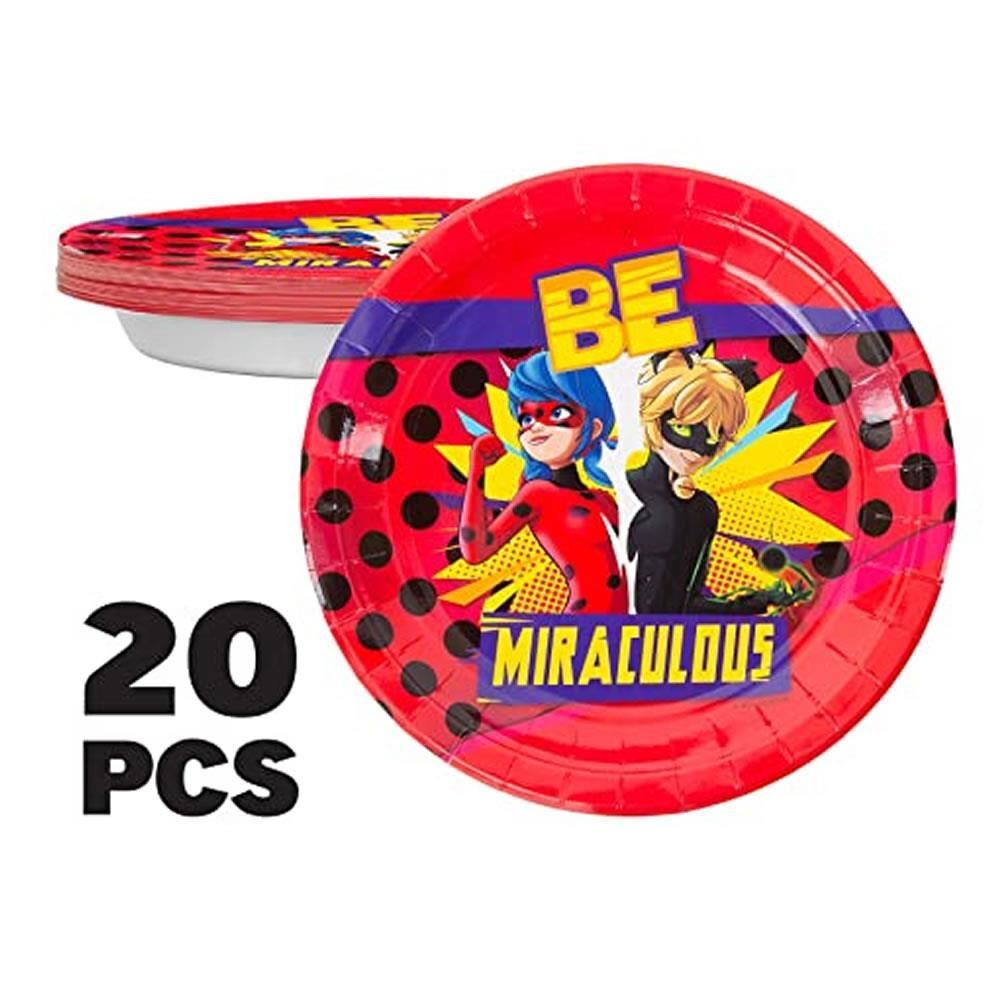 Miraculous Ladybug 9″ Paper Plates 20ct Cat Nior Kids Party Supplies Mighty Mojo