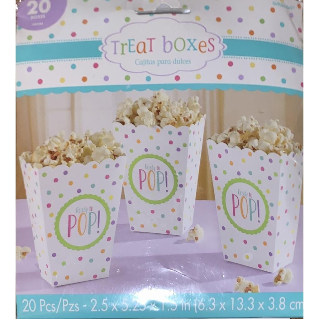 Baby Shower Ready to Pop Treat Boxes 20 Pieces Party Favors New