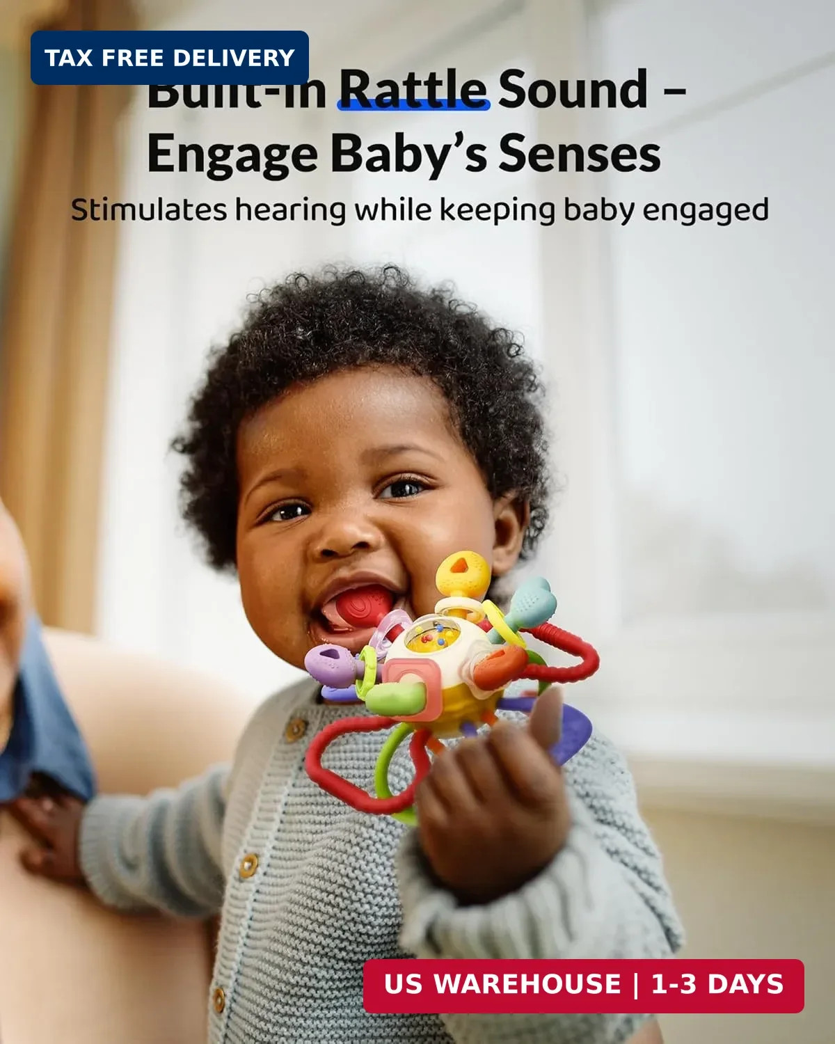Baby Montessori Sensory Teething Toy – Safe, Multi-Functional BPA-Free Silicone