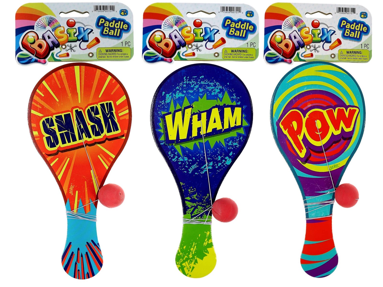 WoodenPaddle Ball with String Pack of 3 Vintage Retro Toys Paddle Ball Set | …