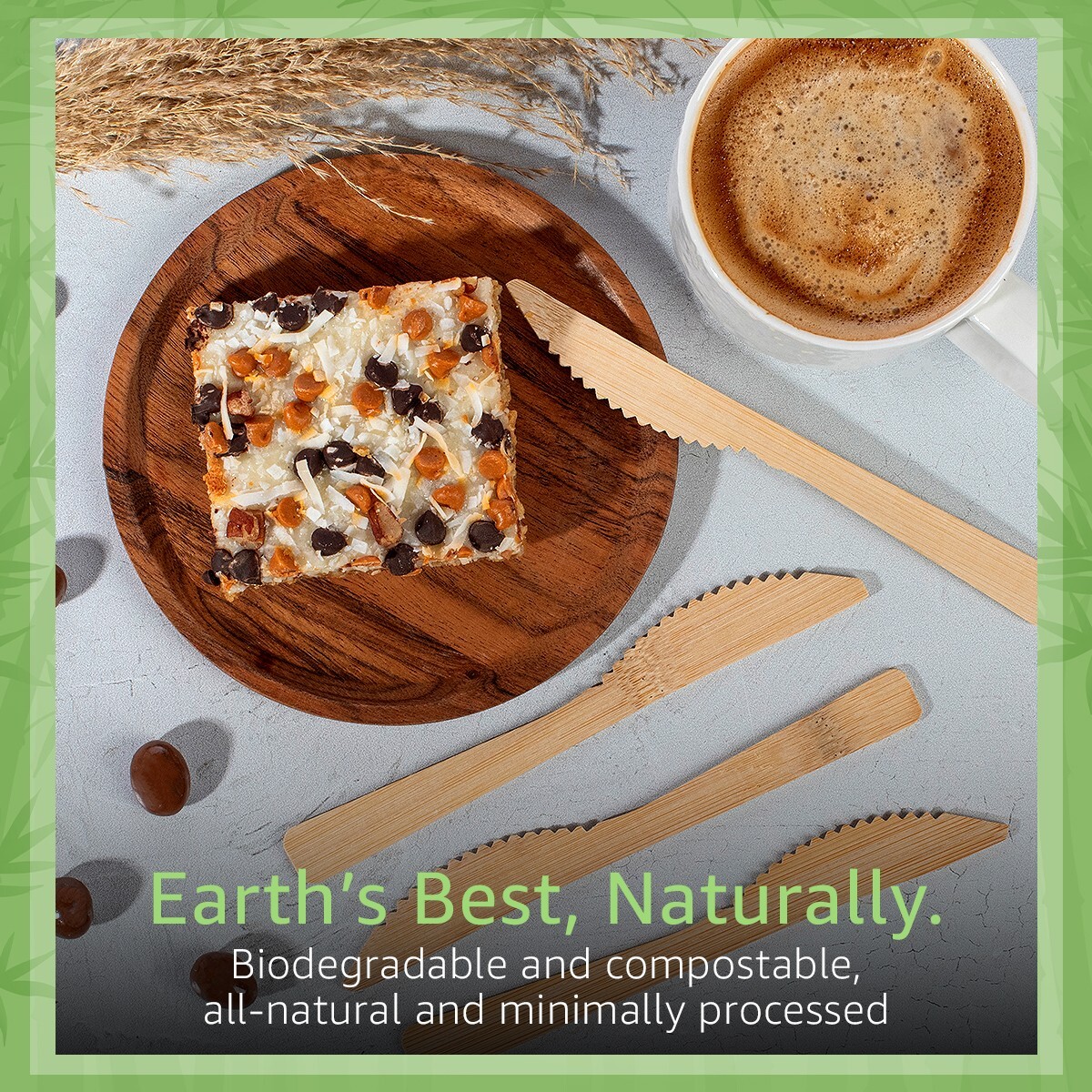 Ibambo 100% Bamboo Knives – 2400 Compostable Knives, Disposable or Reusable