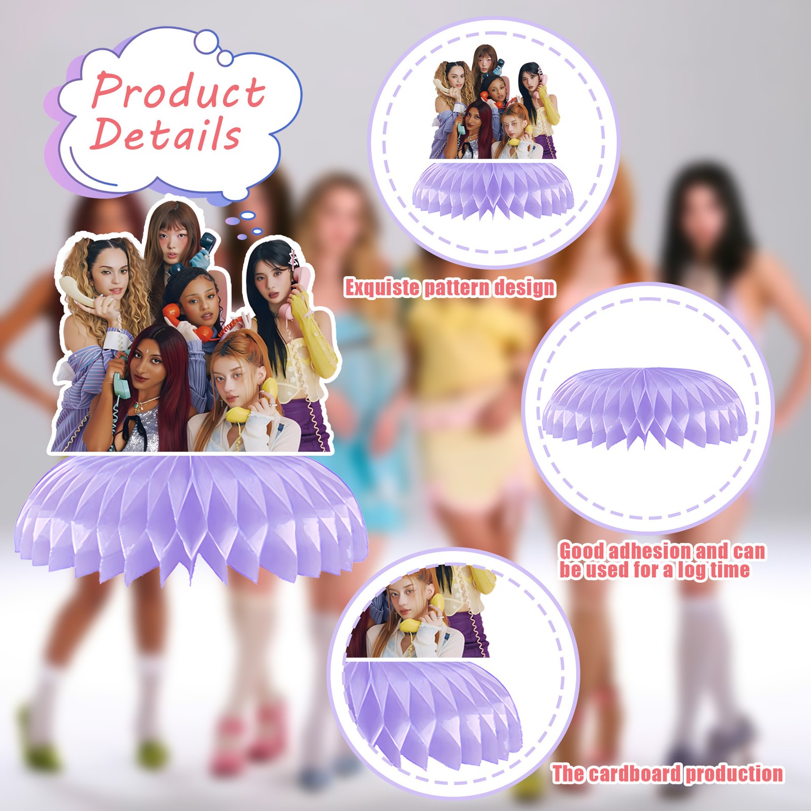 Girls Katseye Birthday Party Supply Plates Napkins Honeycomb Decor Cake Toppers