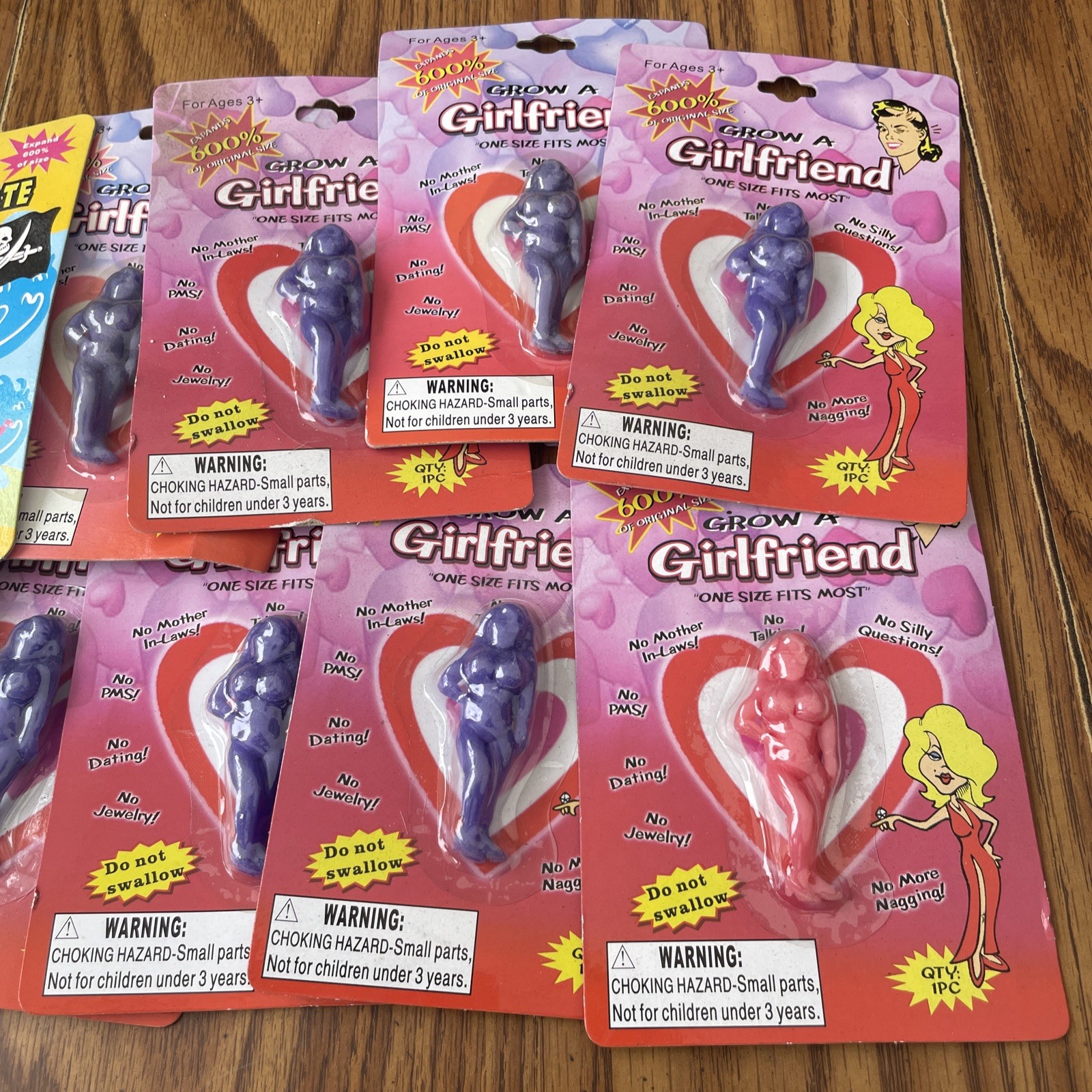(8) Grow A Girlfriend – (2) Grow A Pirate-Grows 600% in water funny