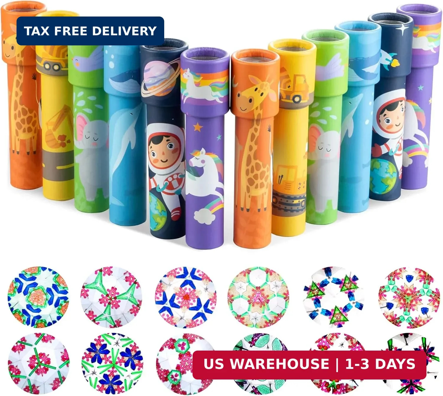 iKeelo 12PCS Classic Kaleidoscopes, Party Favors for Kids Birthday, Retro Educat