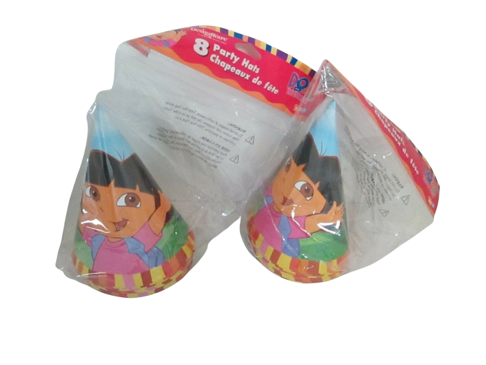 DORA THE EXPLORER PARTY HATS 8 Pk – LOT OF 2 PACKAGES – PARTY SUPPLIES