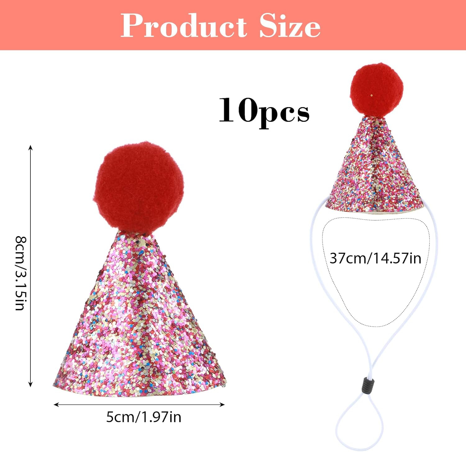 10 PCS Cat Birthday Hat Mini Party Hats for Stuffed Animals Mini Birthday Hats f