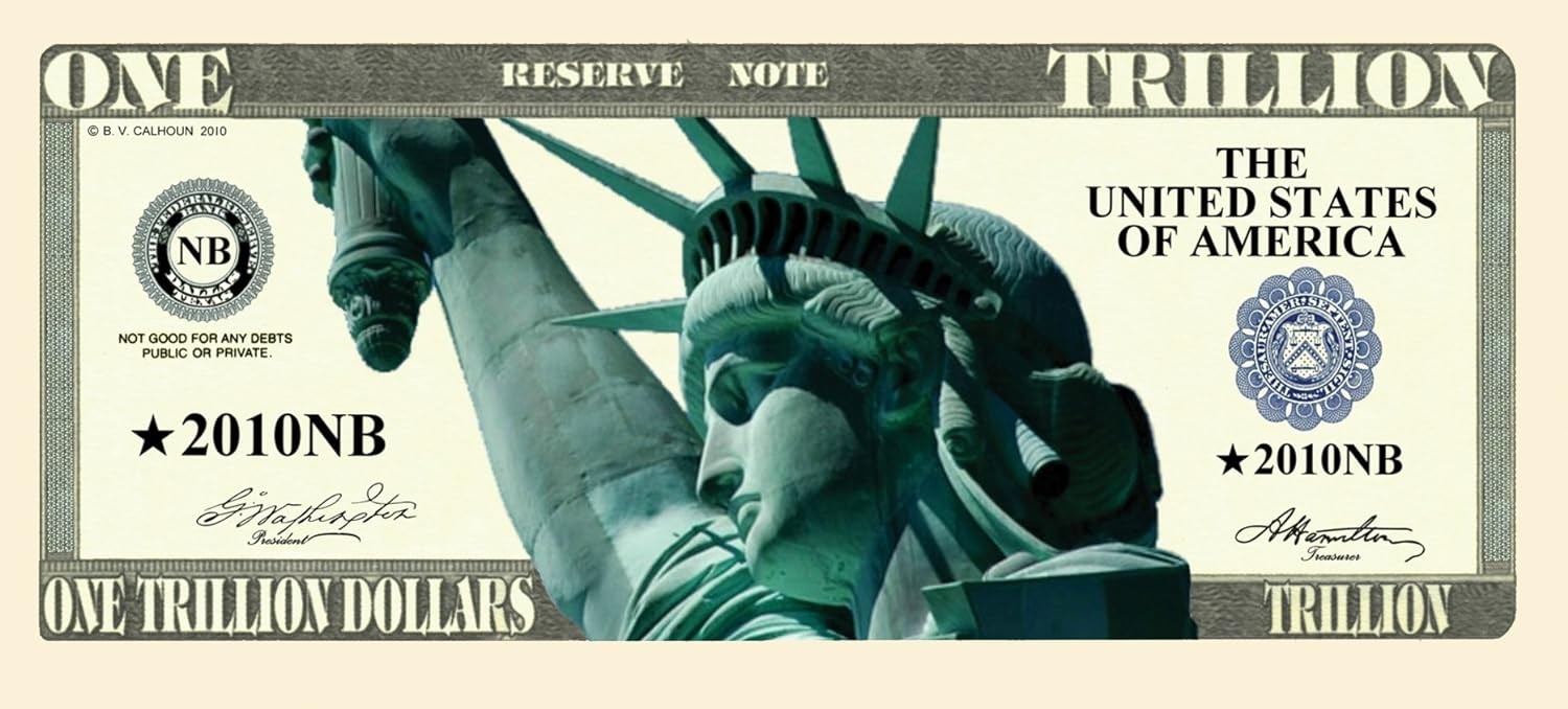 Trillion Dollar Novelty Dollar Bills – Pack of 10