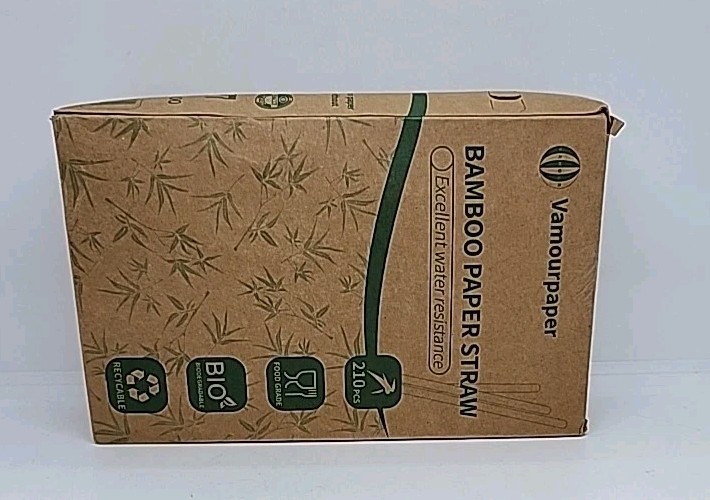 Ibambo Bamboo Disposable Straws – 250 Pack, Single Wrapped Compostable Straws
