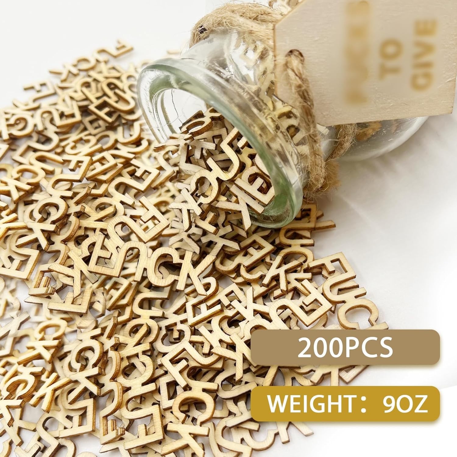 Eco-Friendly F**k Gift Jar with 200 Wooden Letters – Perfect for Any Occasion