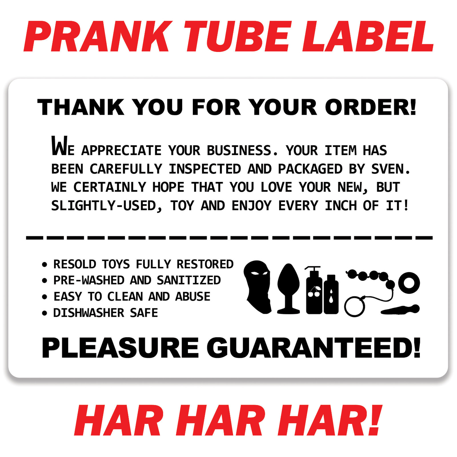 Embarrassing Prank Mail – Slightly-Used “Toys” – Sent Directly to your Friends!