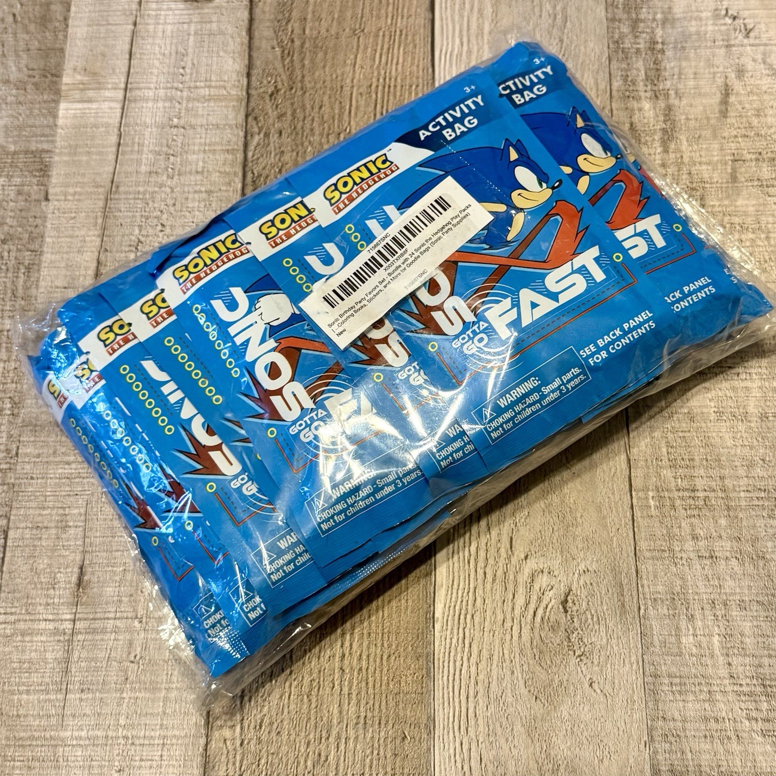 Sonic Birthday Party Favors Sonic the Hedgehog Activity Bag Lot Of 24 New