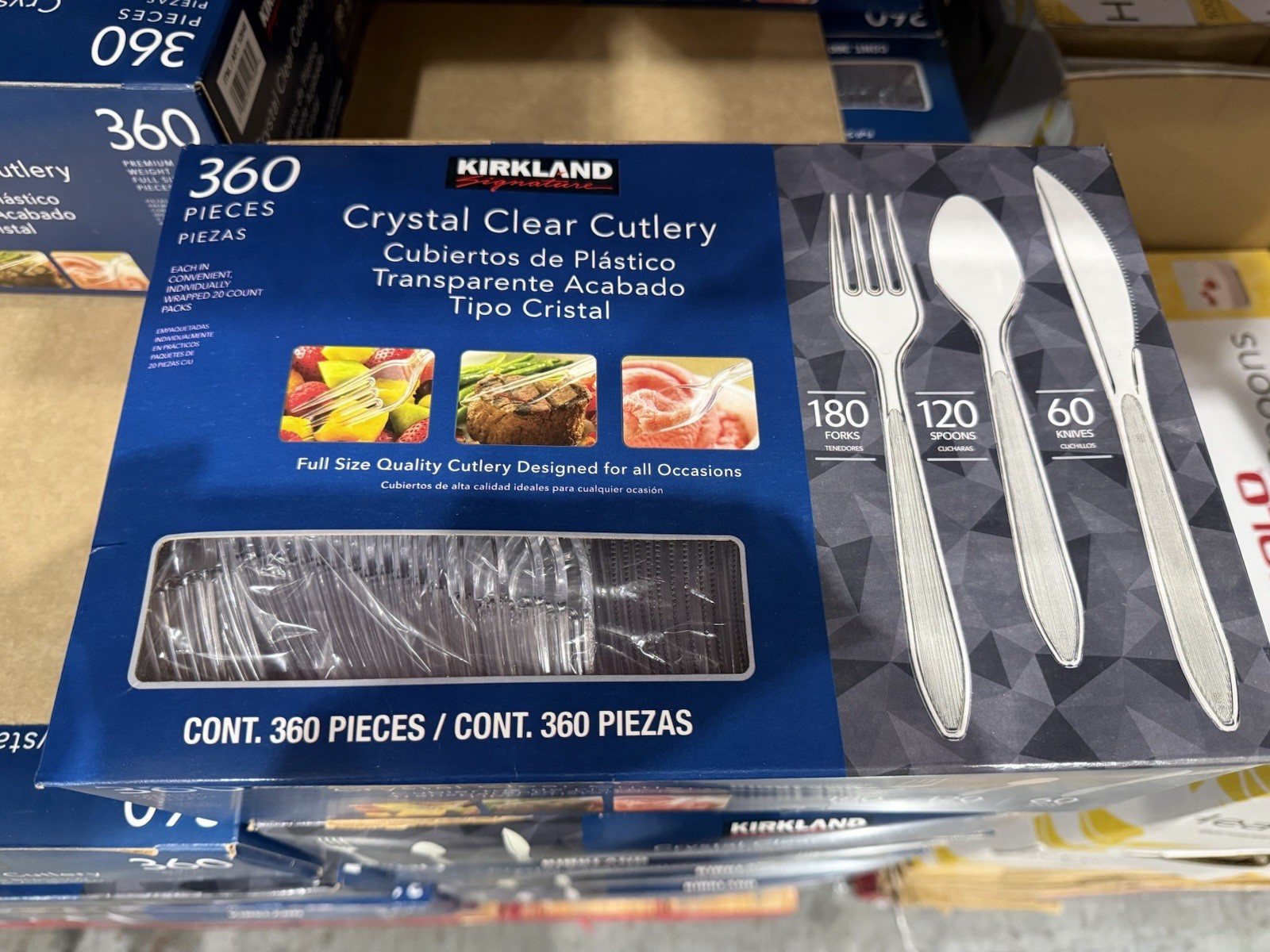 Kirkland Signature Crystal Clear Cutlery 360-Count