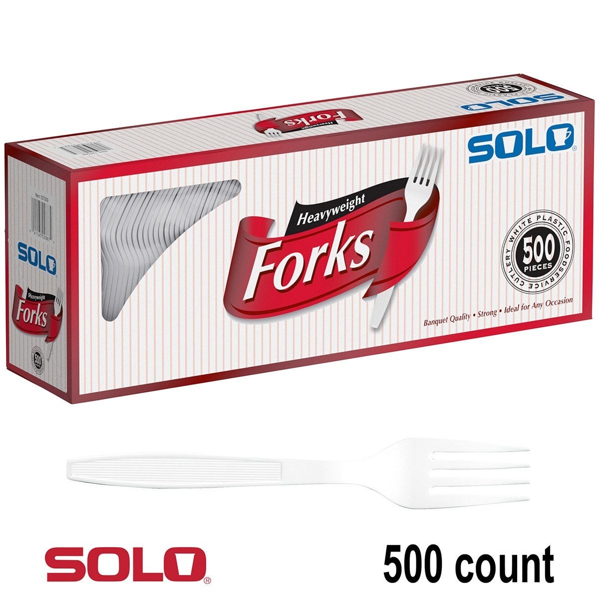Solo Heavyweight Plastic Forks White 500 Count Disposable Party Supplies NEW