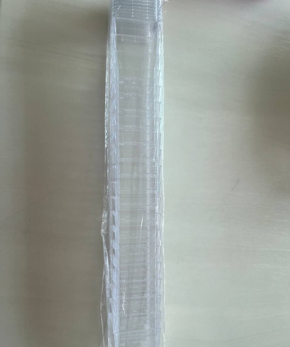 Mini Dessert Cups, 5.4oz Disposable Square Cups Clear Plastic with Lids