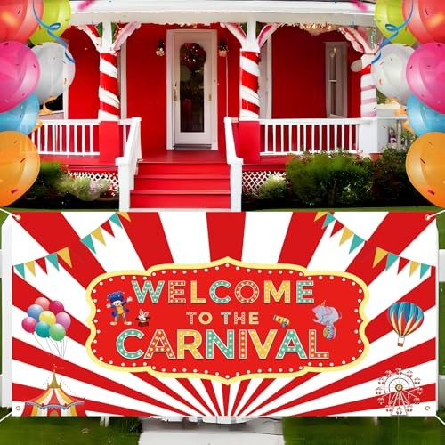 Welcome to the Carnival Banner Carnival Decorations Circus Party Innovative
