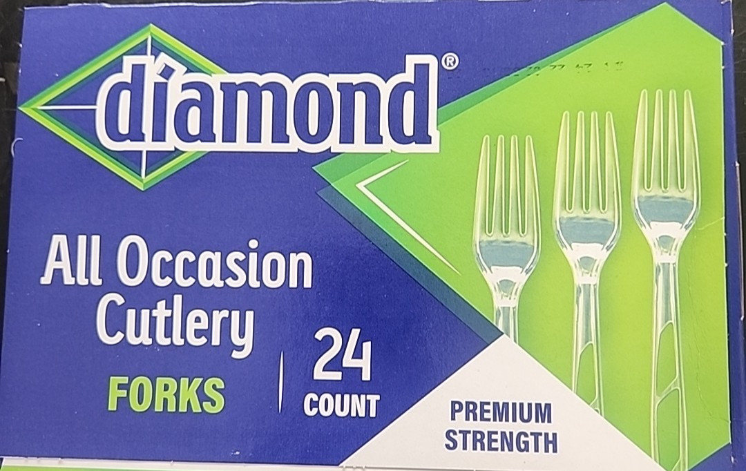 Clear Plastic Disposable All Occasion 48 Forks premium strength by Diamond