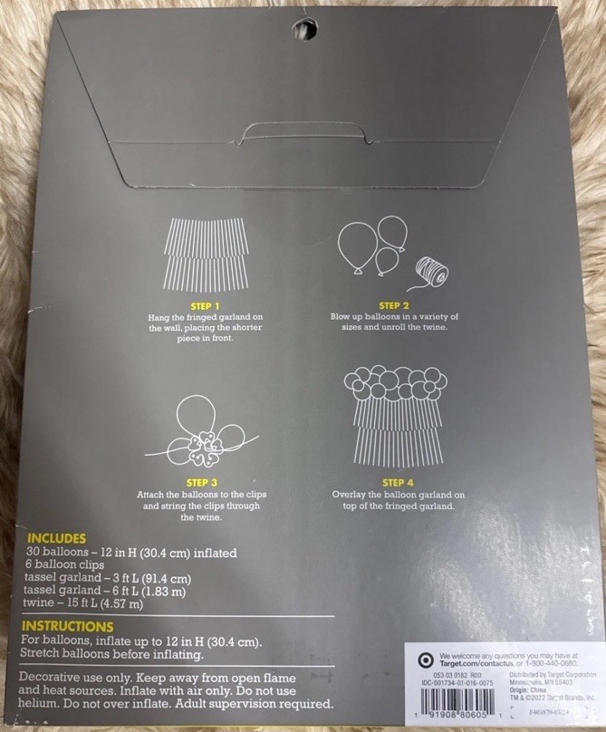 Spritz Balloon Garland Backdrop Kit 39pc NIB