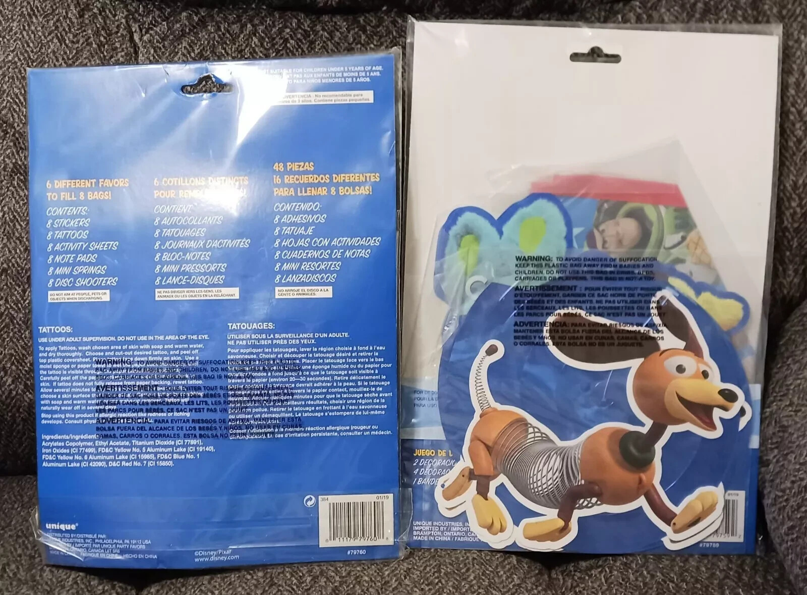 48-Piece Favor Pack 7-Piece Decoration Kit Disney Pixar Toy Story 4 Birthday New