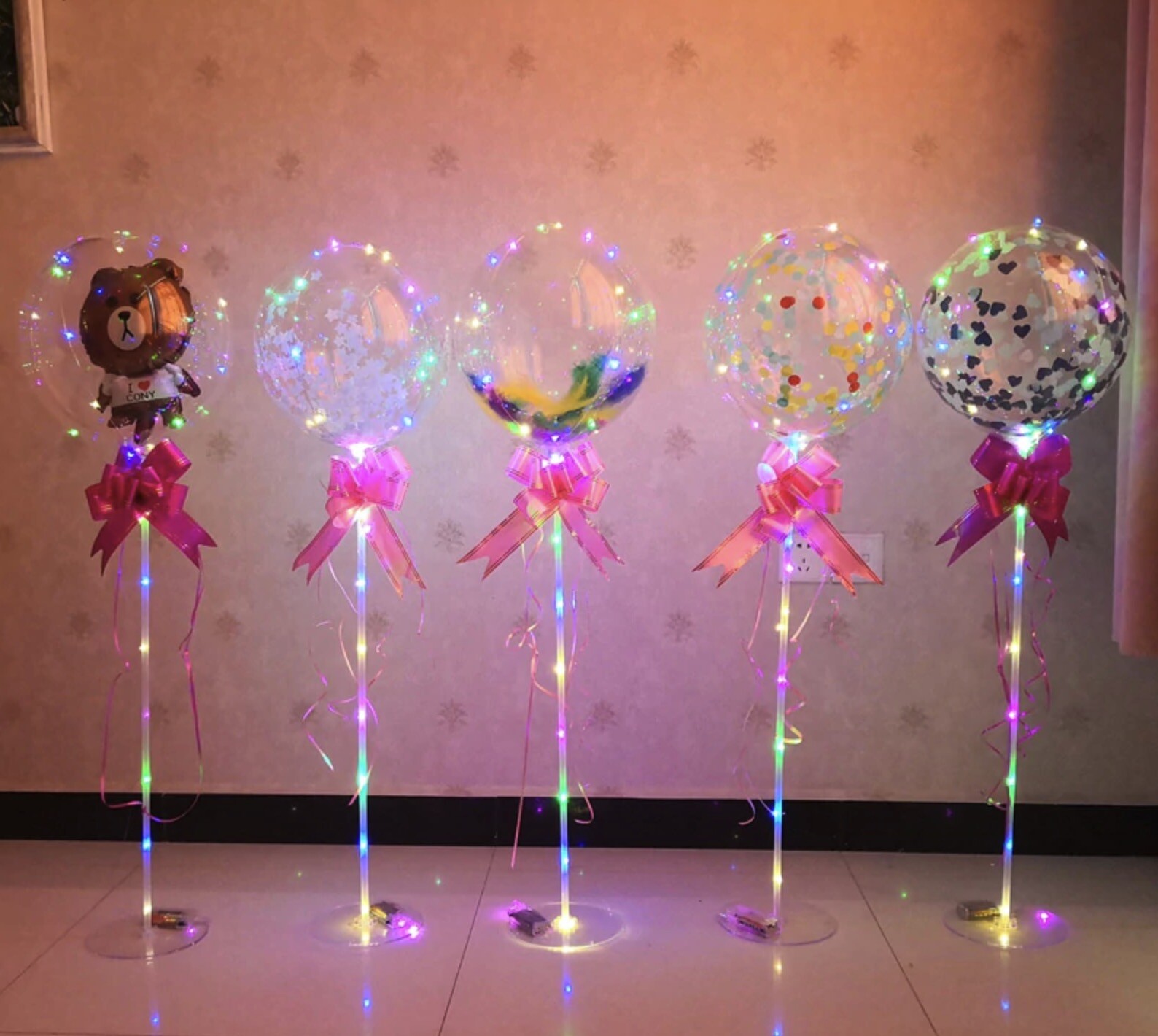 10 PCS Stand For Balloons All Size, Column For Party Decoration Base Para Globos