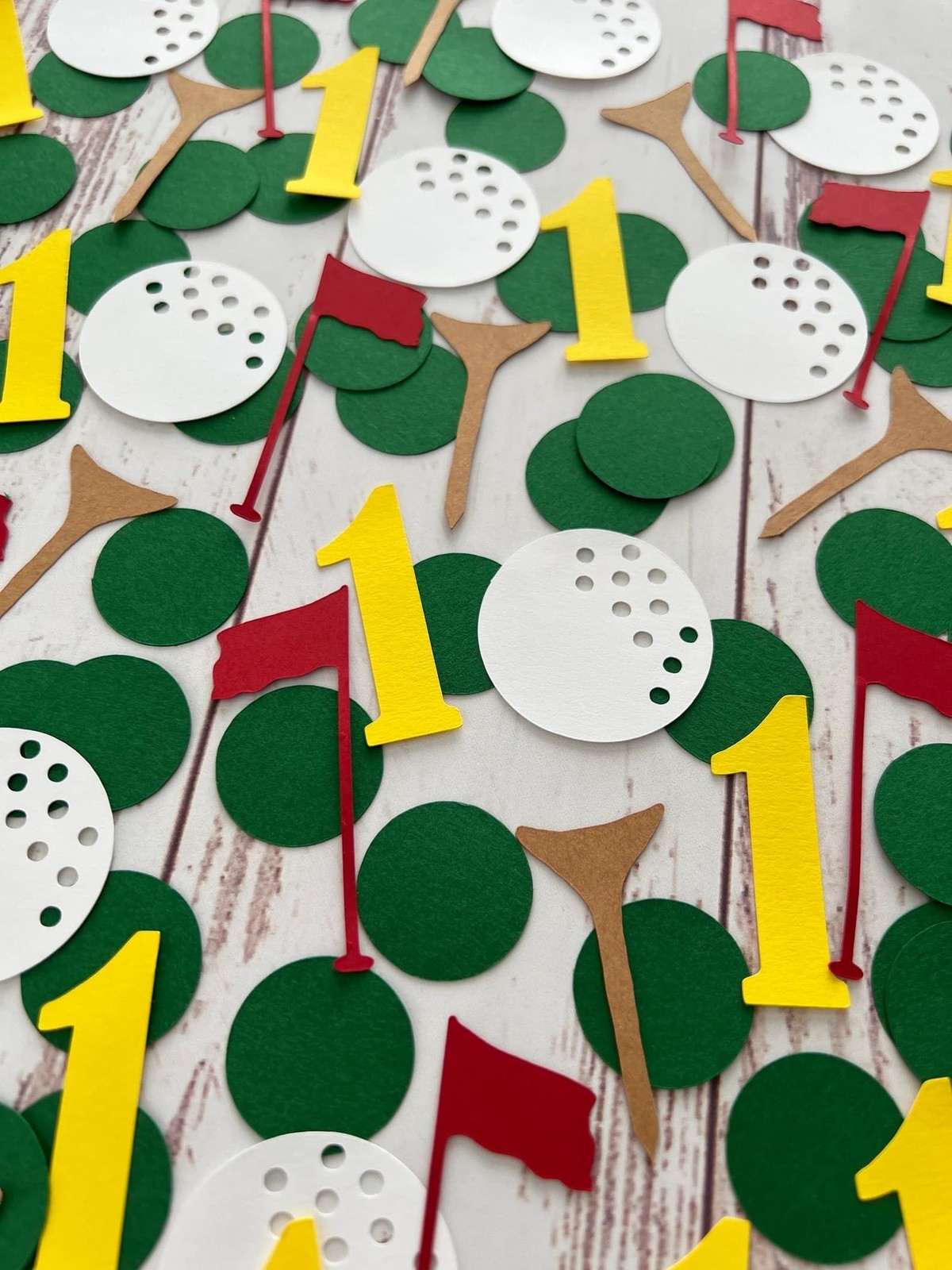 100 PCS Hole In One Table Confetti Golf Boy 1st Birthday Party Decor Scatter