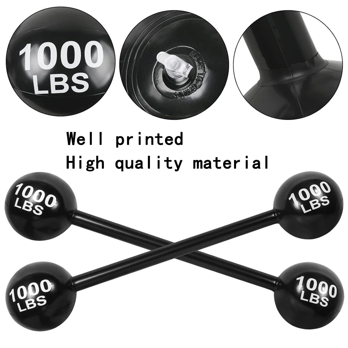 2 Pack Giant Inflatable Dumbbell Barbell Carnival Circus Decorations Props