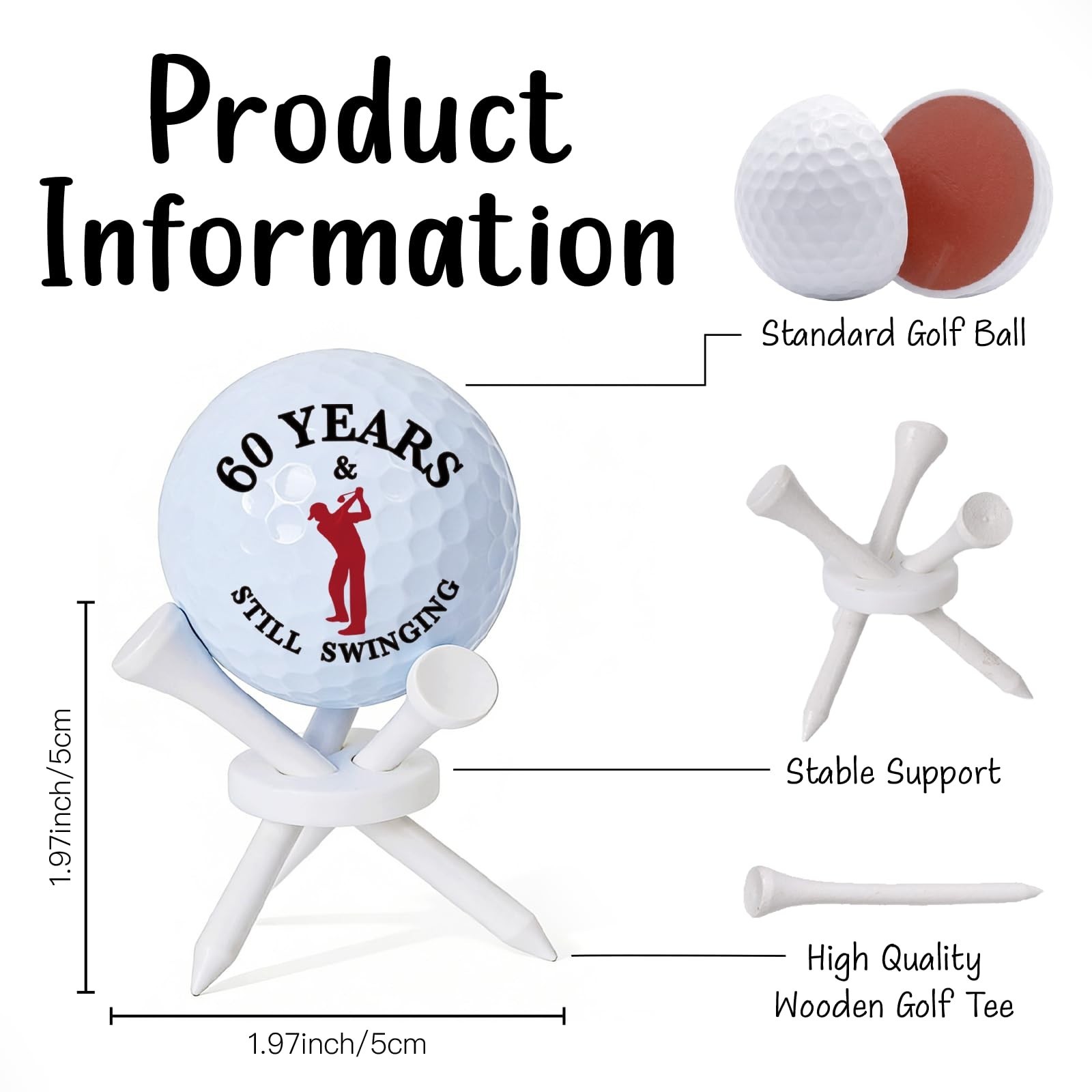 60th Birthday Gifts for Men Grandpa Dad Friends Husband, for Men Golfer, 60 Y…