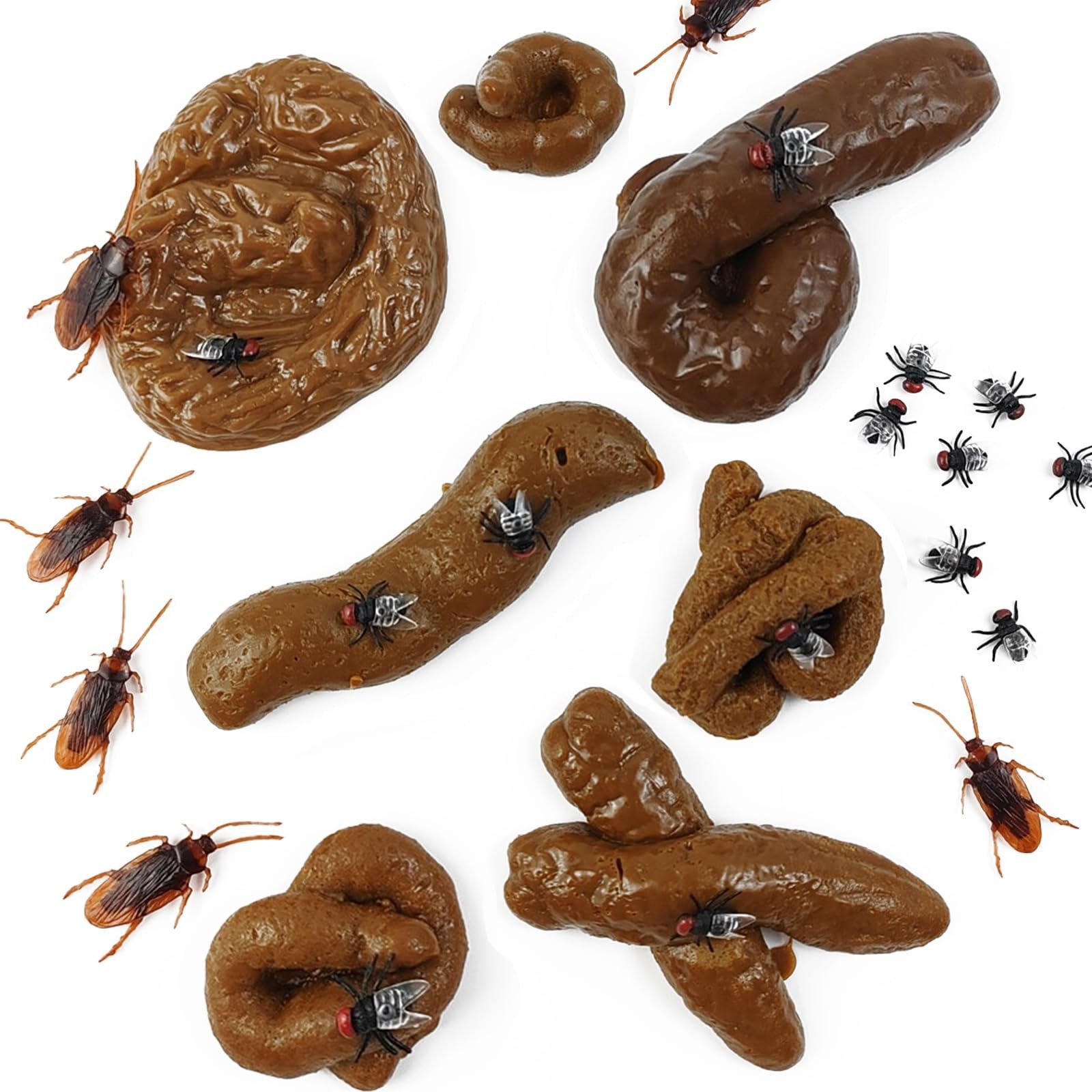 47PCS Fake Poo Kit Realistic Fake Turd Prank Floating Poo, Fake Dog Poop Toys…