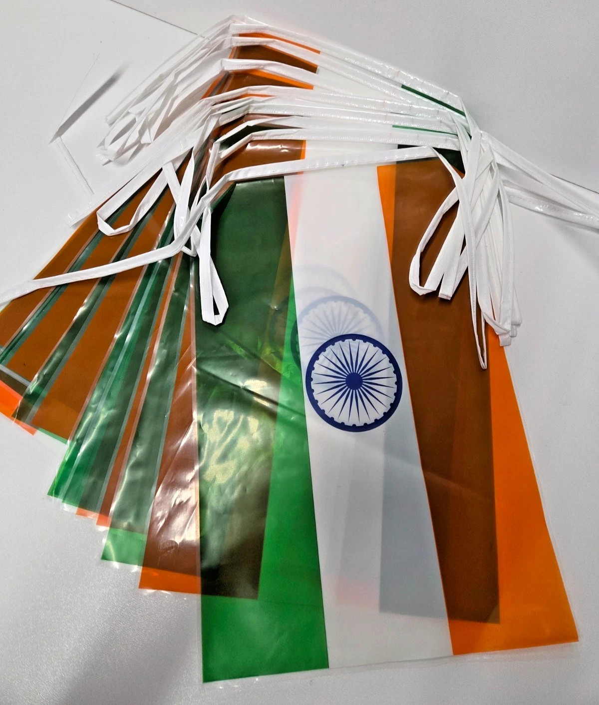 India Flag Bunting 10m 20 Flags Waterproof Outdoor Indoor Party Event Decoration