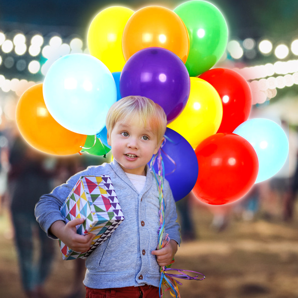 50 Pack Neon LED Balloons – Light Up Balloon PERFECT PARTY Decoration Wedding