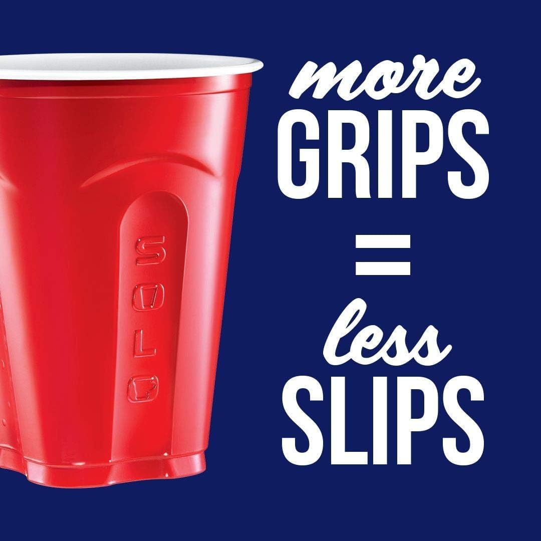 SOLO Cup Company Red Squared Plastic Party, 18 Ounce, 200 Count, 50 Count (Pack