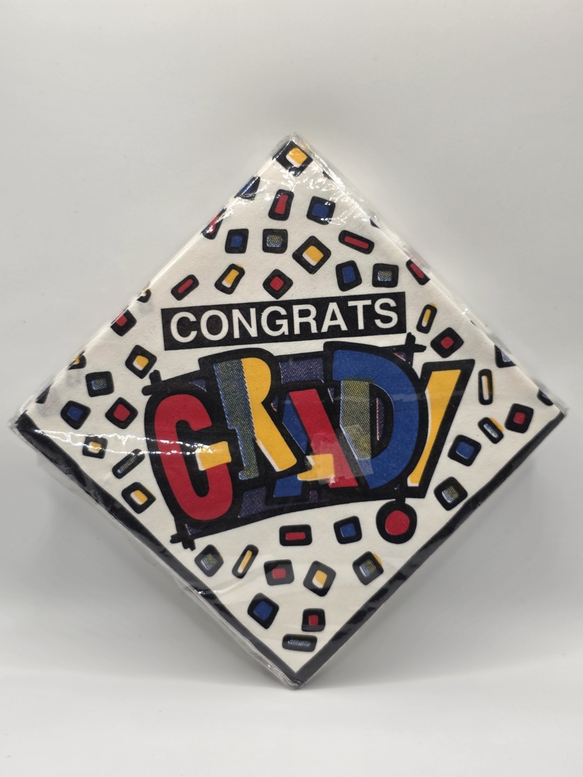 Retro 90s Y2K Congrats Grad Napkins 24ct Vintage Party Supplies Sealed Graduatio