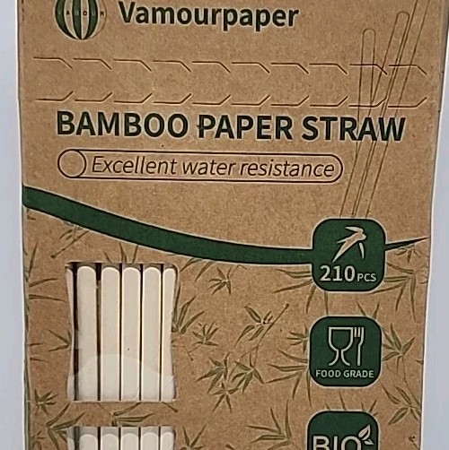 Ibambo Bamboo Disposable Straws – 250 Pack, Single Wrapped Compostable Straws