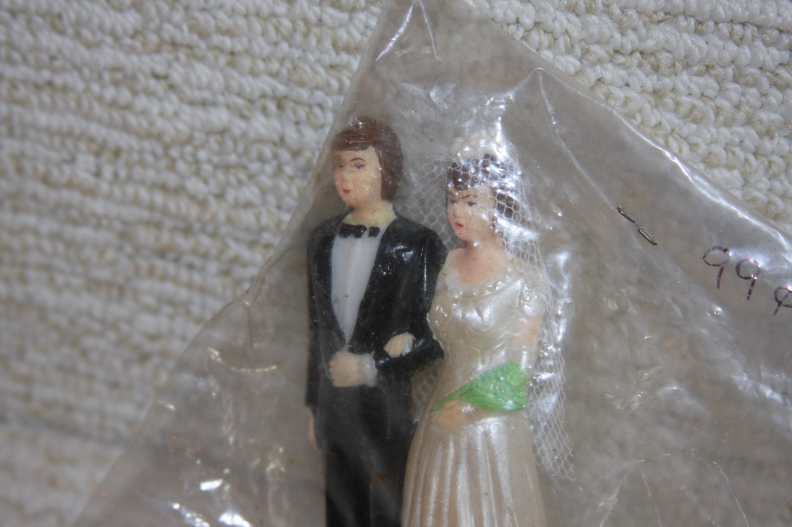 Vintage 1970s Wilton Bride & Groom Cake Topper NOS Sealed Retro Wedding