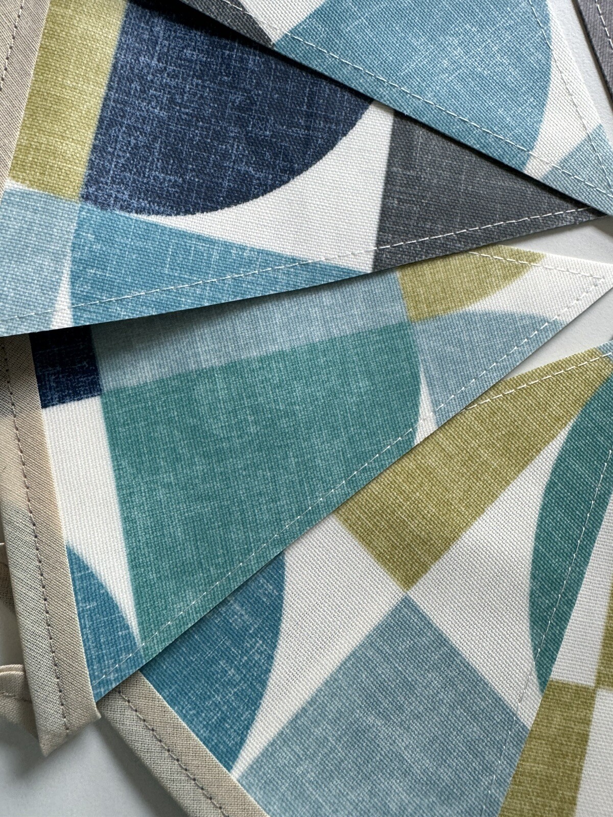 Handmade Oilcloth Bunting – Garden/Home Contemporary – 3 Meters Double Sided