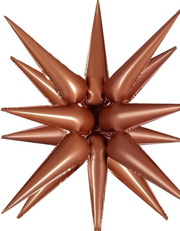 26” Chocolate Explosion Starburst Foil Cone Balloon