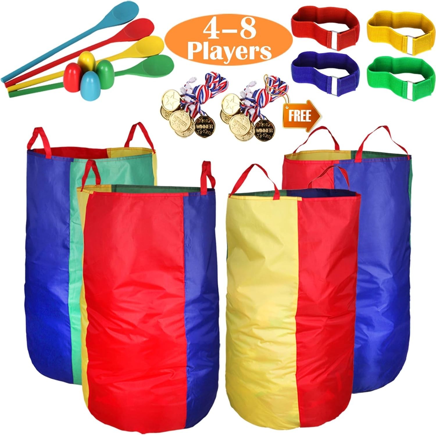 Vibrant Outdoor Games for Kids & Adults: Includes Medal Awards & Racing Gear