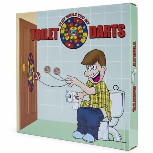 Toilet Potty Darts Game – Funny Gag Joke Gift Toy