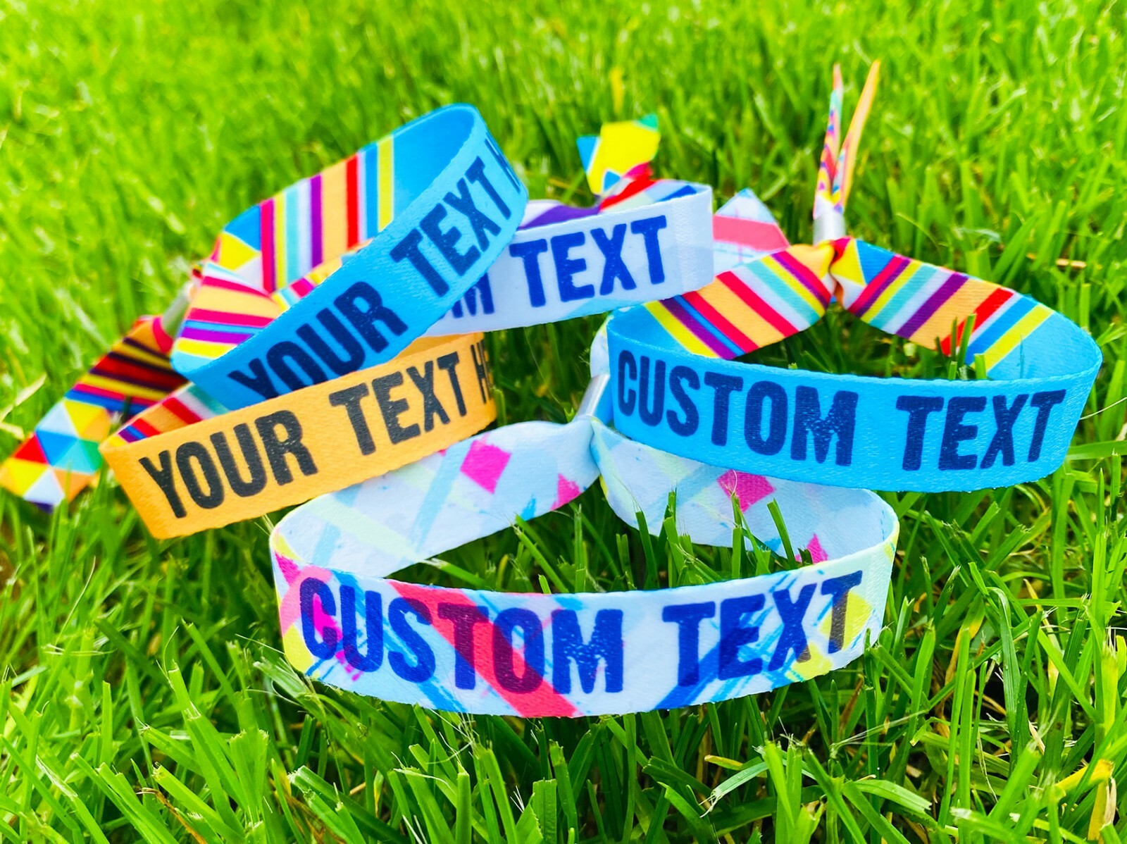 Personalised Party Event Wristbands – Customised Festival Fabric Wristbands
