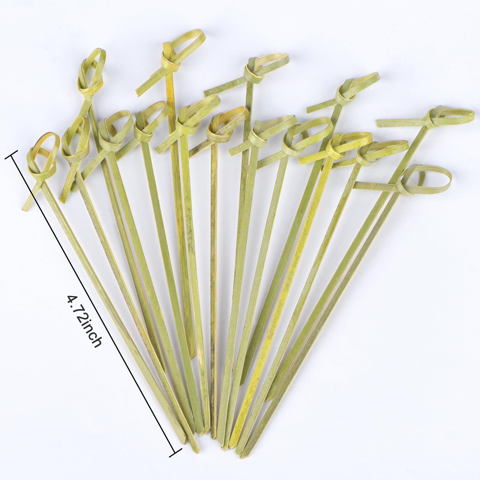 JtmyAota 100 Pack Bamboo Skewers for Appetizers, 4.7 Inch Natural Bamboo Cock…