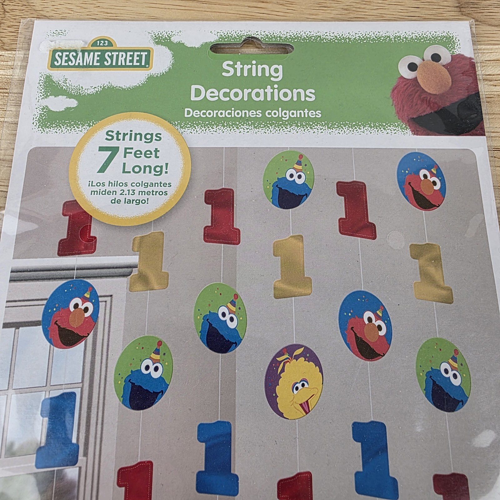 Sesame Street 1st Birthday Party 7 Foot Long String Decorations Elmo Big Bird