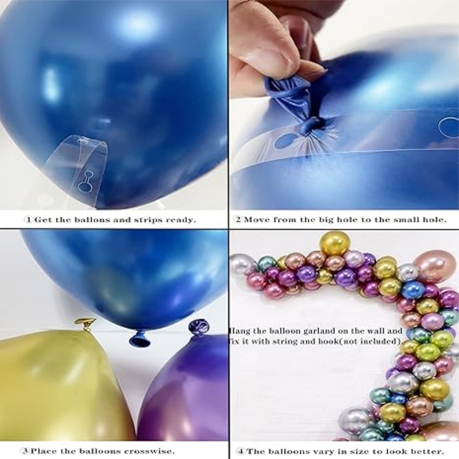 50pcs Rainbow Balloons 12″ Latex Colorful Balloons for Birthday Wedding Party