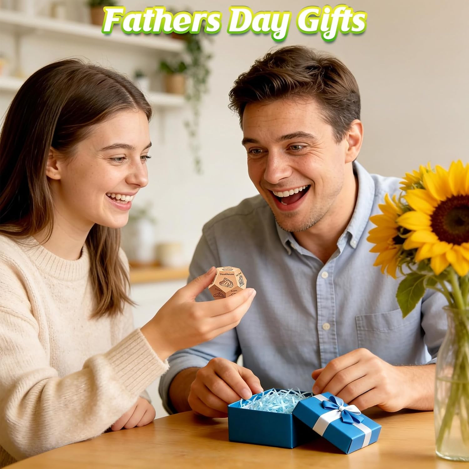 Date Night Food Decision Dice – Ideal Gift for Couples and Dads